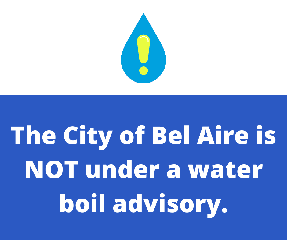 Bel Aire is not under a water boil advisory.