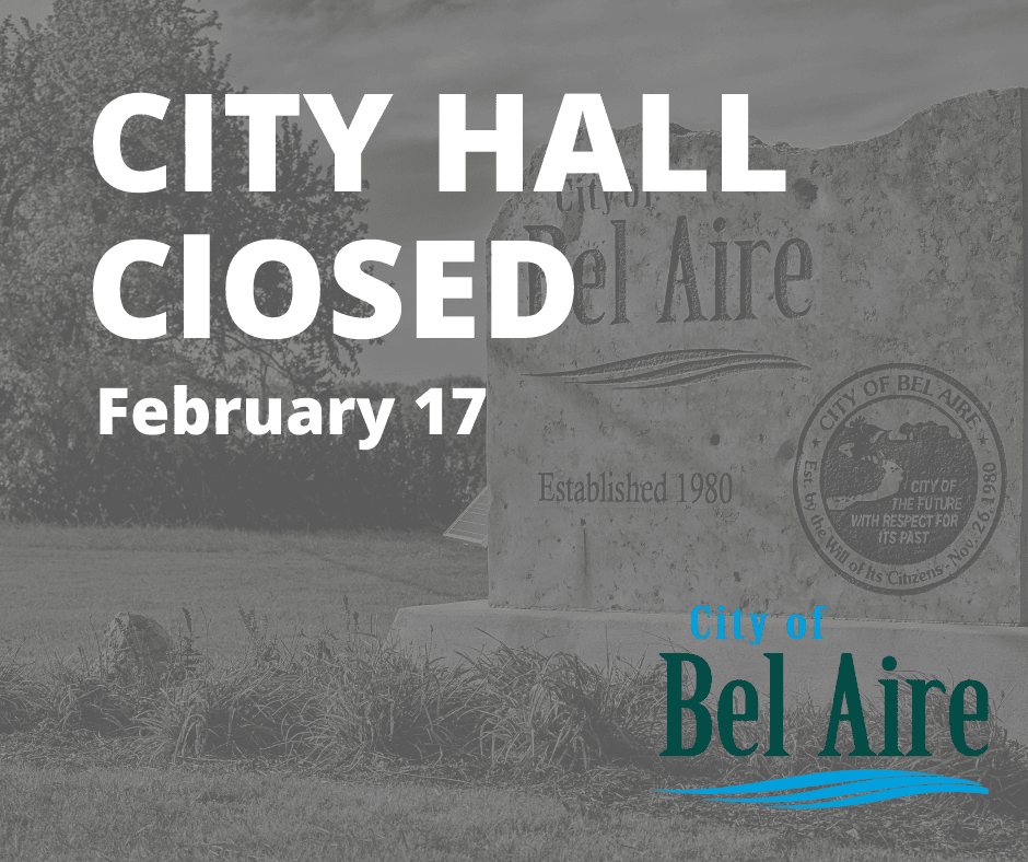 City Offices closed February 17th.