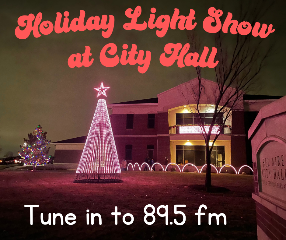 Holiday light show plays nightly through the month of December.