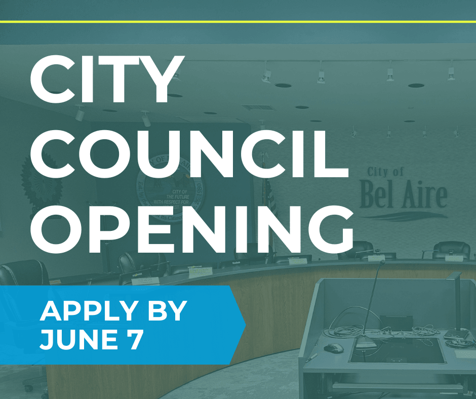 City Council Opening, Apply by June 7