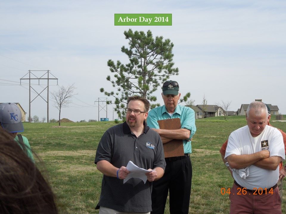 Mayor Austin at the Arbor Day 2014 ceremony.