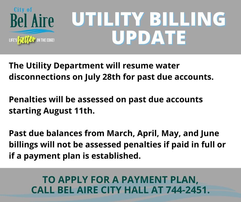UTILITY BILLING UPDATE