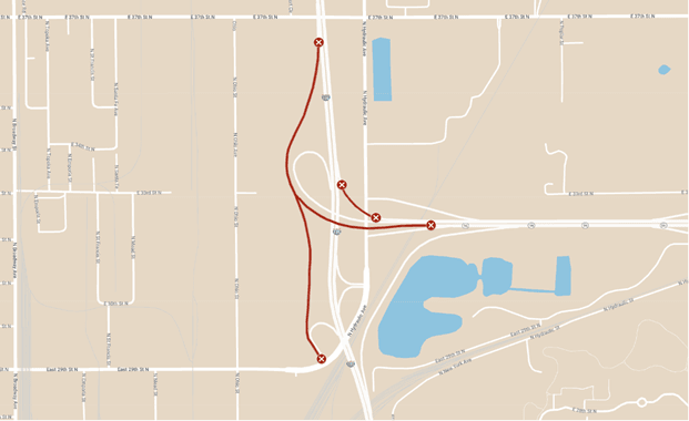 I-135 to K-96 Closures