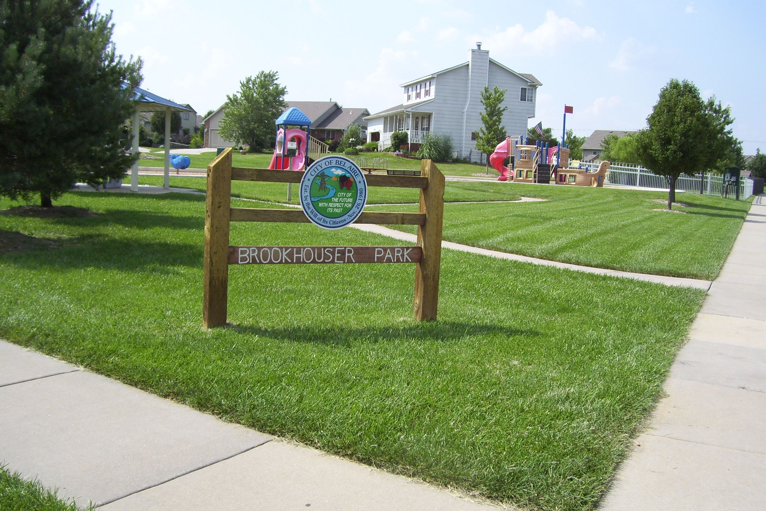 Entrance sign at Brookhouser Park